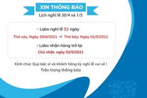 Thông báo lịch nghỉ lễ